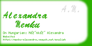 alexandra menku business card